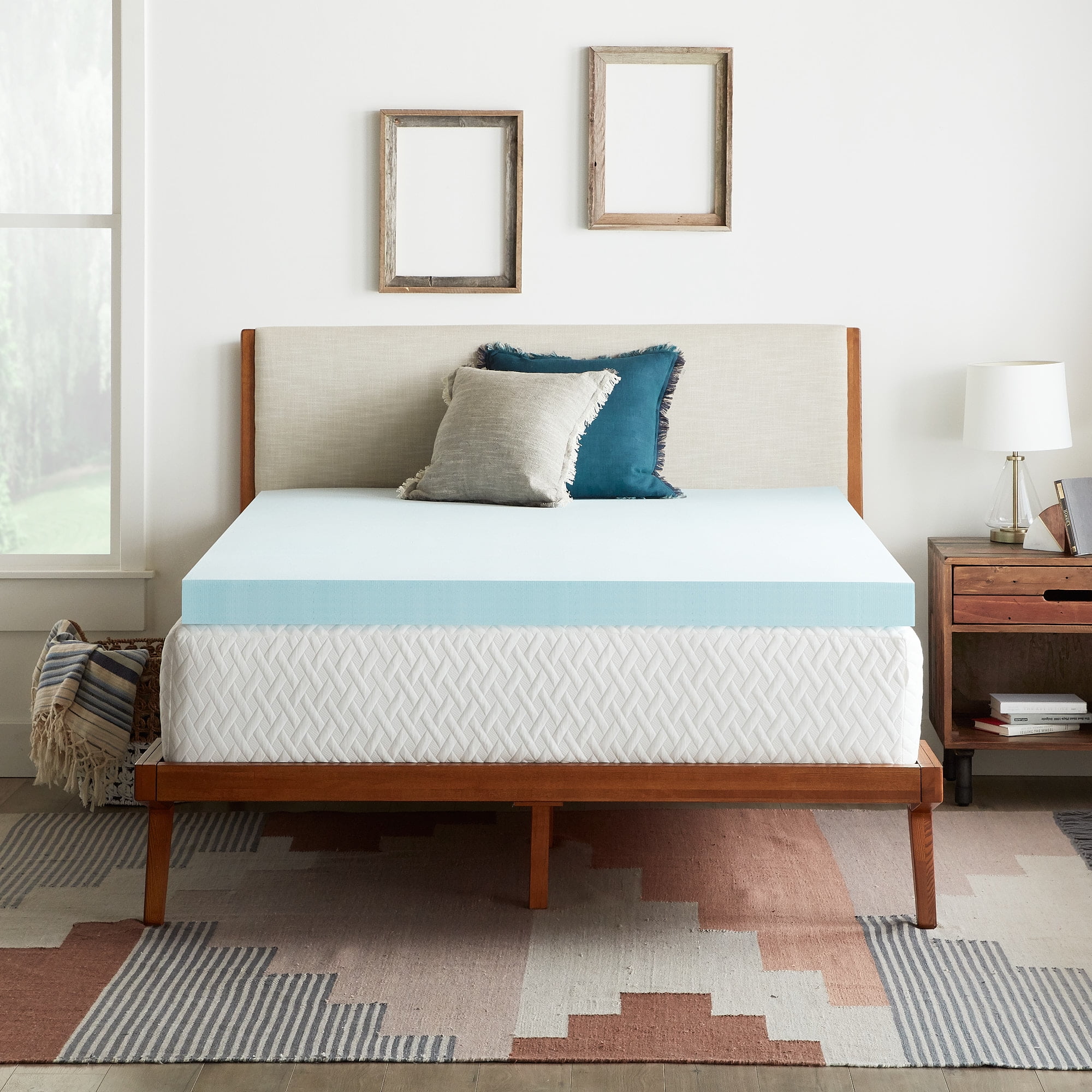 Rest Haven 4" Gel Infused Memory Foam Mattress Topper, Twin-XL