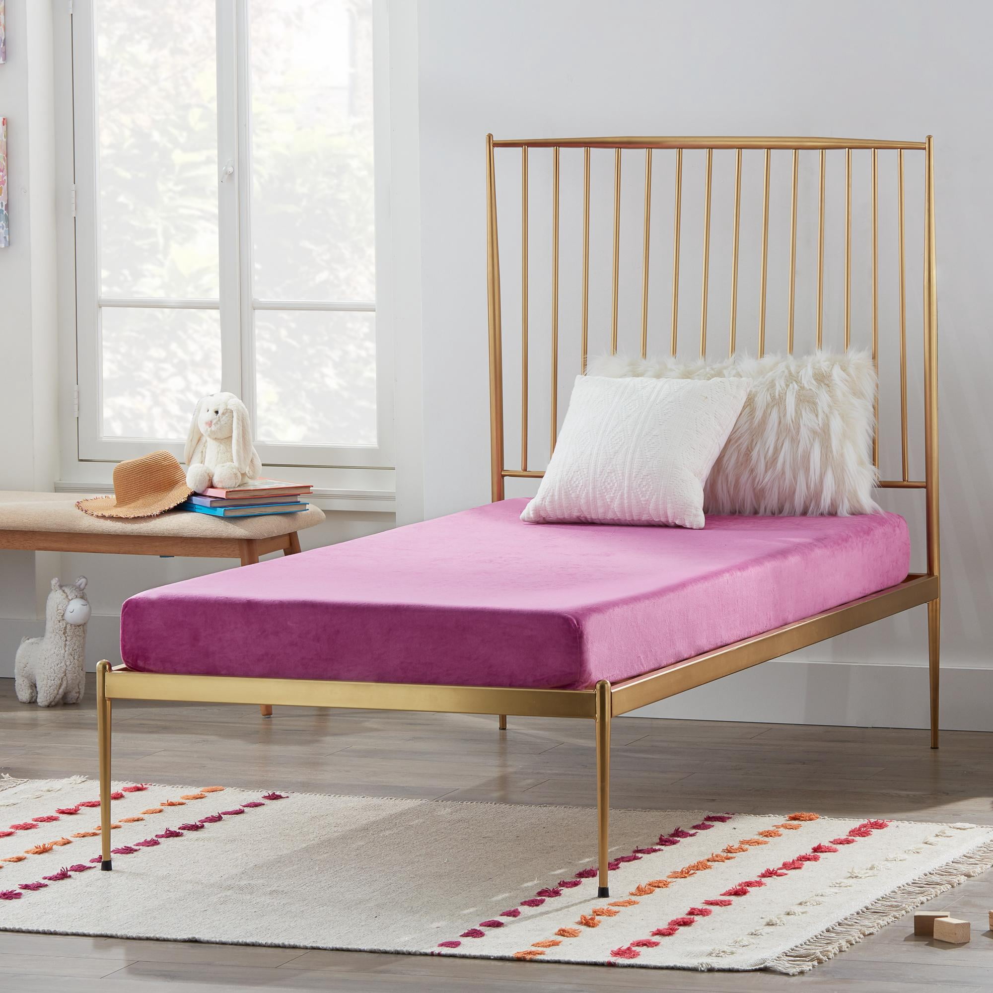 Rest Haven 6" Waterproof Gel Memory Foam Kids Mattress, Twin, Pink