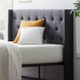 thumbnail image 1 of Rest Haven Button Tufted Upholstered Headboard, Twin, Charcoal, 1 of 9