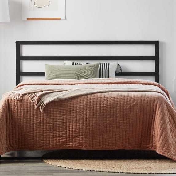 Rest Haven Double Panel Metal Headboard, California King