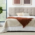 thumbnail image 1 of Rest Haven Eugene Square Tufted Upholstered Headboard, Queen, Beige, 1 of 11