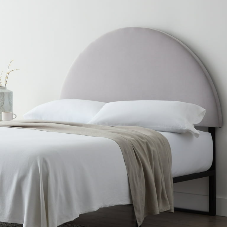 Rest Haven Half Moon King Modern Headboard Upholstered Velvet