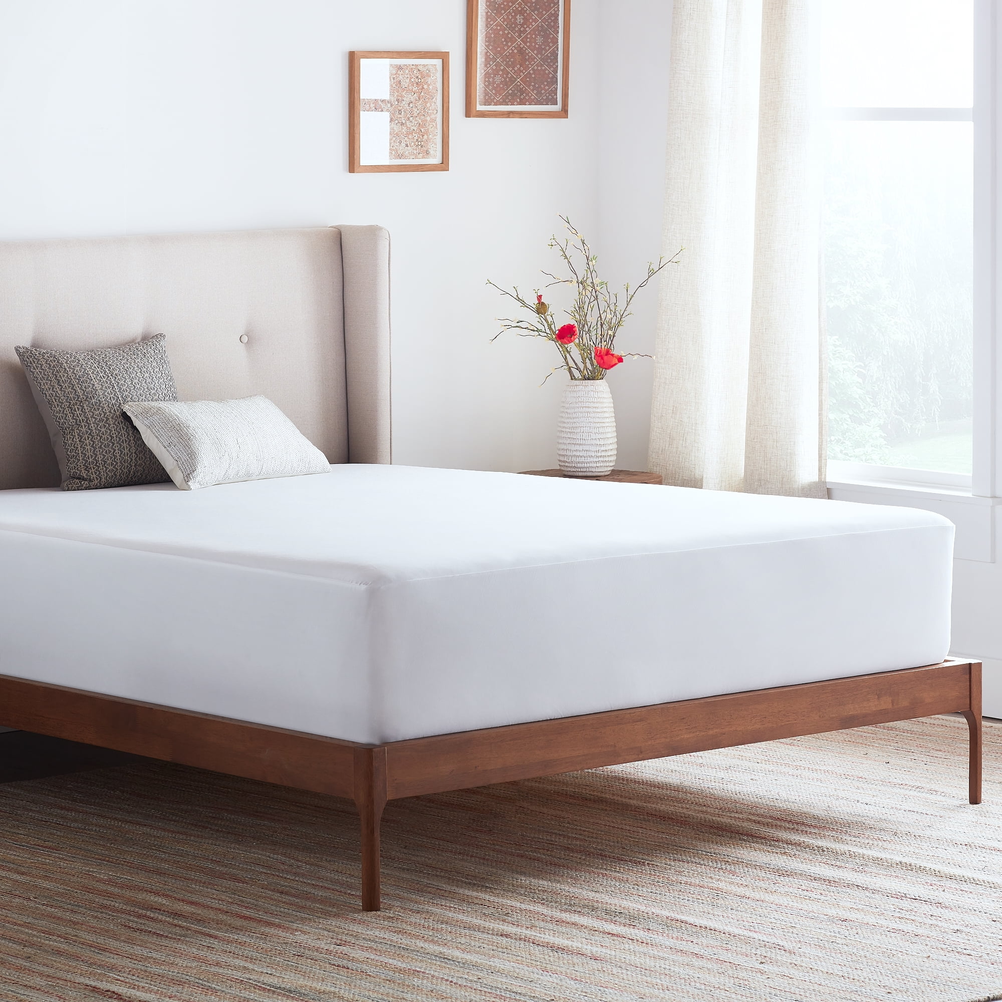 Rest Haven Hotel-Grade 5-Sided Fitted Mattress Protector, Twin