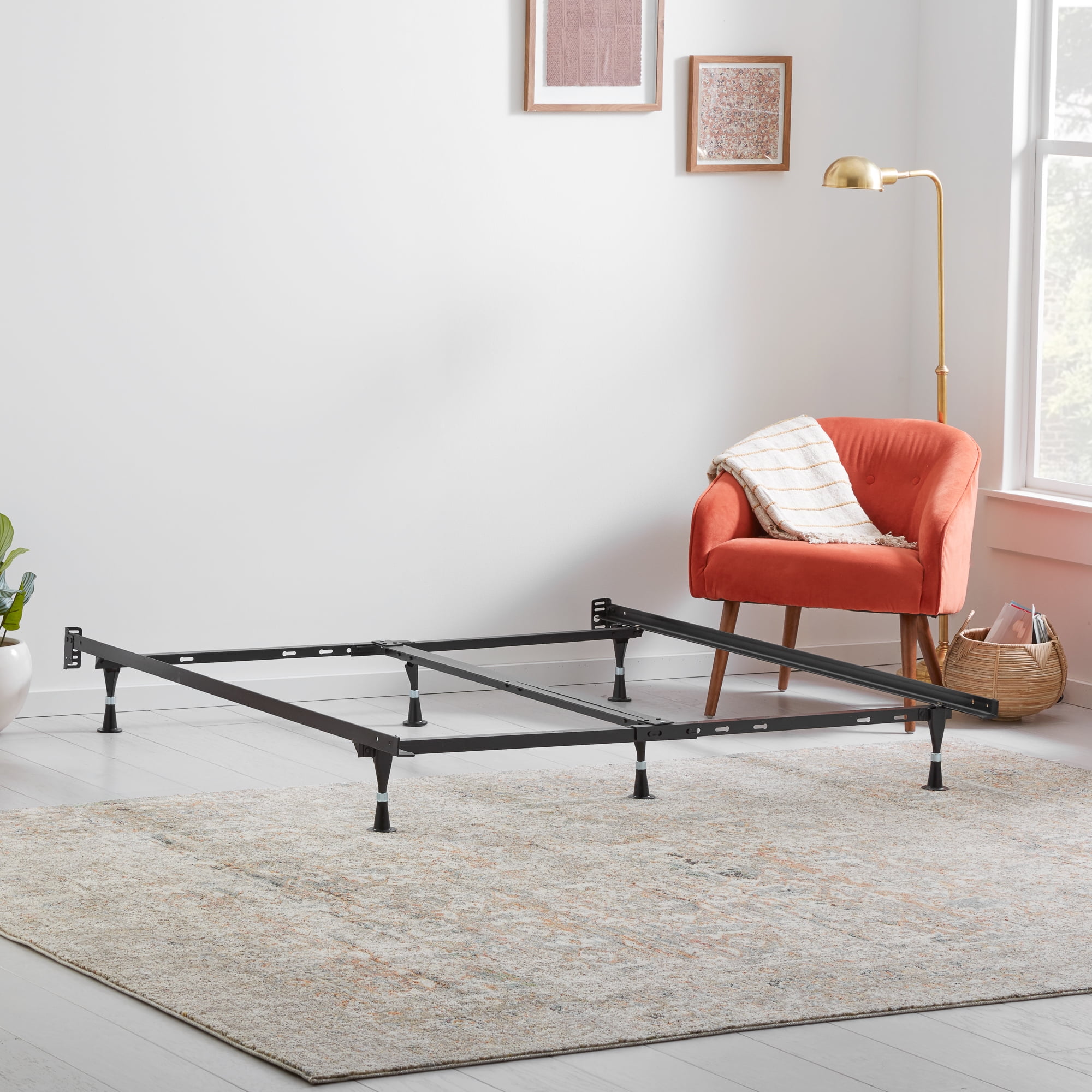 Rest Haven Metal Adjustable Bed Frame with Glides, Twin Cal King