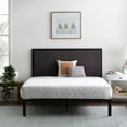 Rest Haven Metal Platform Bed Frame with Upholstered Headboard, King