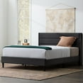 thumbnail image 1 of Rest Haven Renton Upholstered Channeled Platform Bed, Twin XL, Charcoal, 1 of 12
