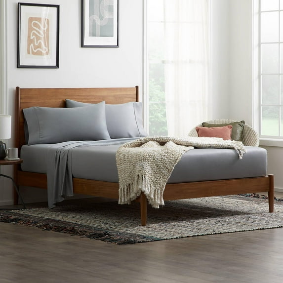 Rest Haven Soft and Breathable TENCEL Sheet Set- Cal King, Gray