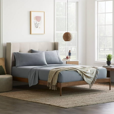 Rest Haven Soft and Durable Microfiber Sheet Set - Split Cal King, Gray