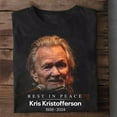 Rest In Peace Kris Kristofferson 1936-2024 Black All Size Gift Fan