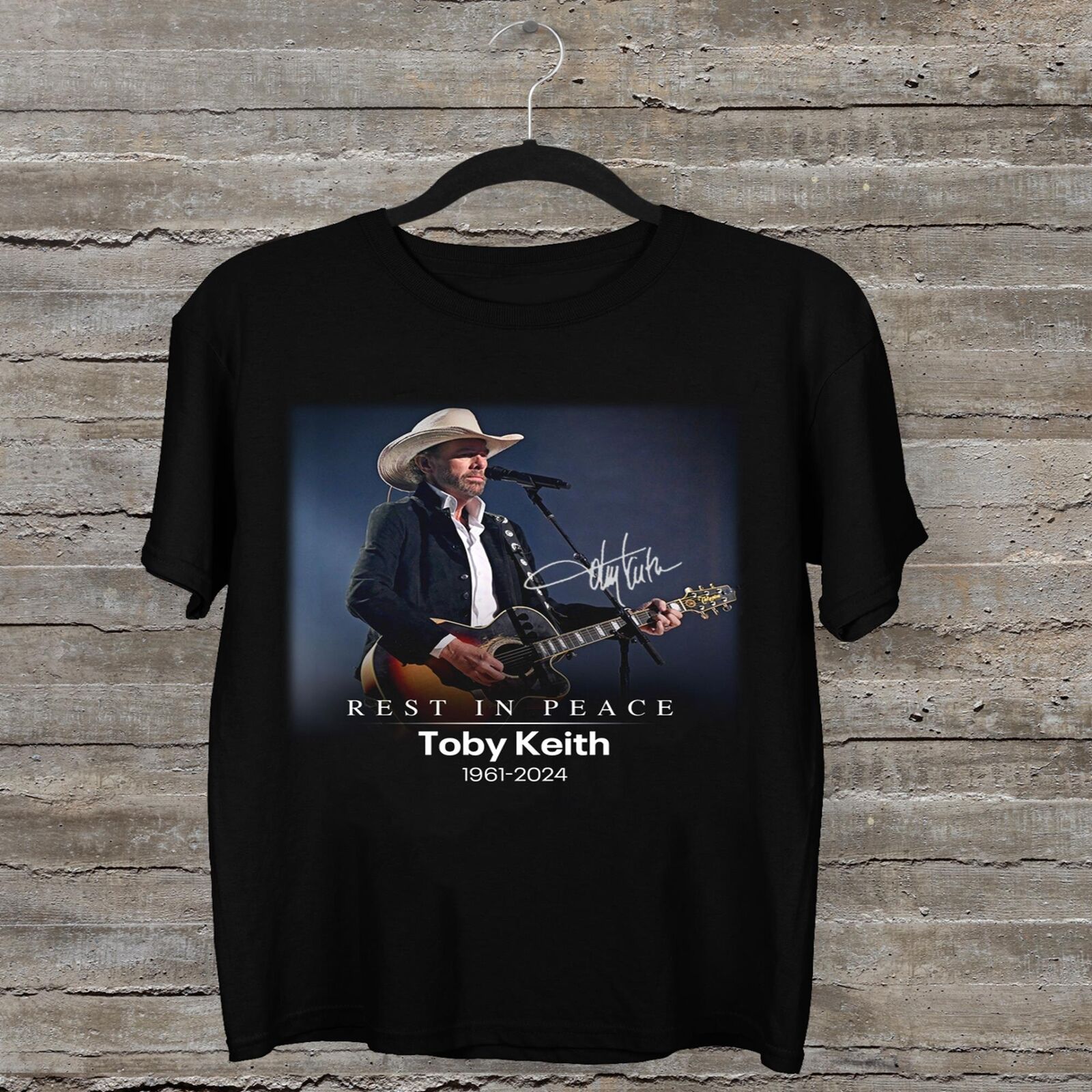 Rest In Peace Toby Keith country singer Signature Black All Size Shirt