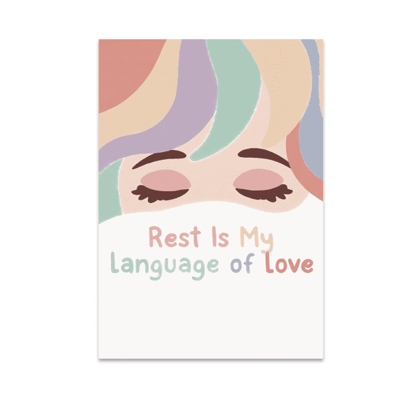 Rest Love Phrase Poster Print - Bedroom Decor - 13x19 Poster Art