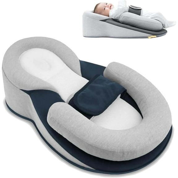 Rest Nest Bed Acid Reflux with Strap, 2026 New Keesley Rest Nest Pillow for Comfortable Play & Feeding Support (Large)