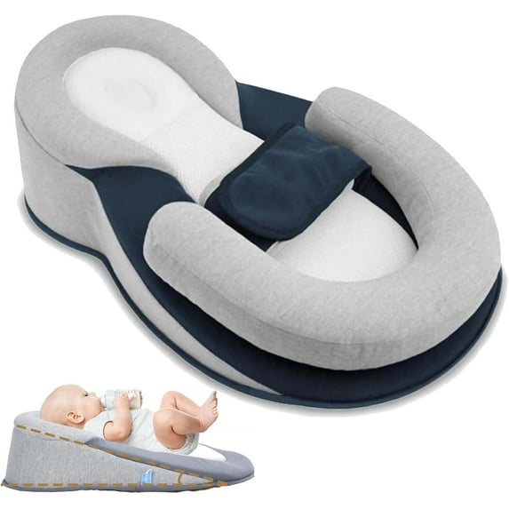 Rest Nest Bed Acid Reflux with Strap, 2026 New Keesley Rest Nest Pillow for Comfortable Play & Feeding Support