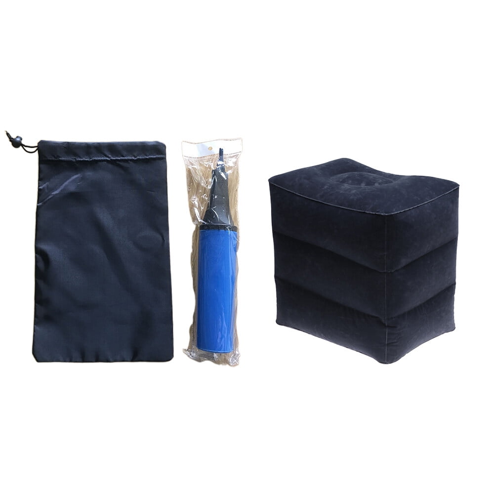 Rest Recliner Airplane Footrest Flocking Foot Stool Rest Footstool Inflatable Airplane Rest Pad
