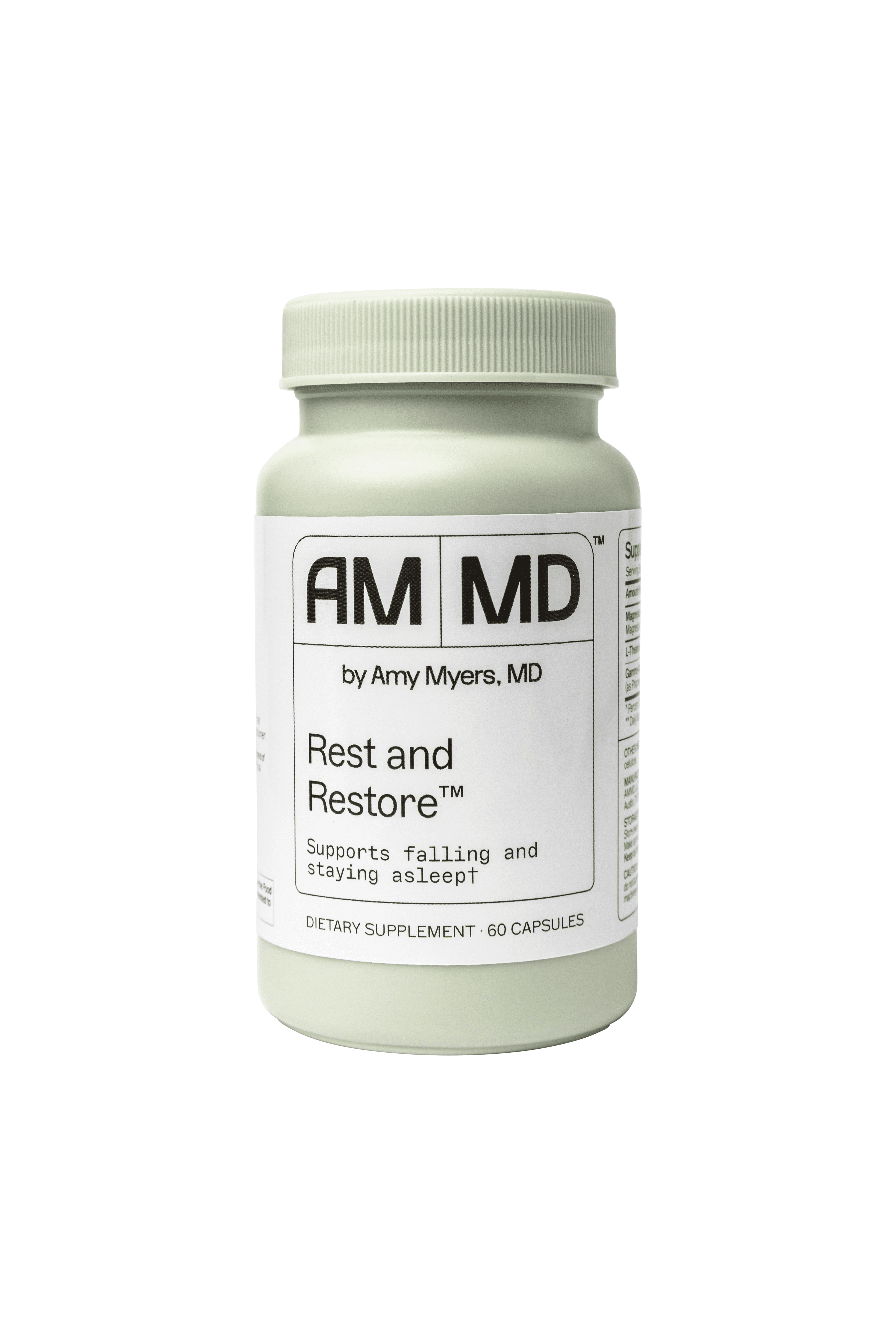 Rest and Restore by Dr. Amy Myers for Restful Sleep – Supports a Healthy Night’s Sleep, Helps Maintain a Regular Sleep Cycle and Supports a Calm Relaxed Mood – Dietary Supplement 60 Capsules