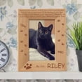 thumbnail image 1 of Rest in Peace My Cat Personalized Wooden Picture Frame 4" x 6" Brown (Vertical), 1 of 1