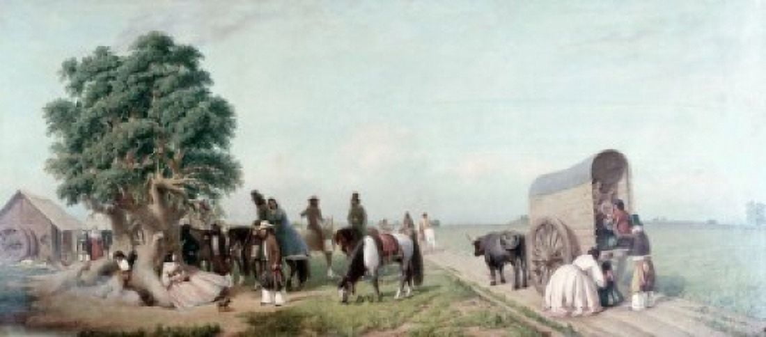 Rest in the Country by Prilidiano Pueyrredon 1823-1870 Canvas Art - Prilidiano Pueyrredon (18 x 24)