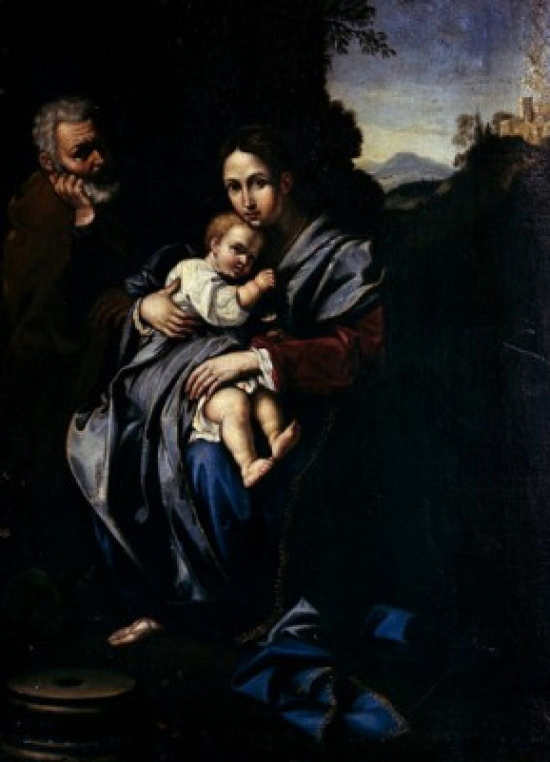 Rest on the Flight into Egypt by Bartolomeo Cavarozzi (1590-1625) Canvas Art - Bartolomeo Cavarozzi (18 x 24)