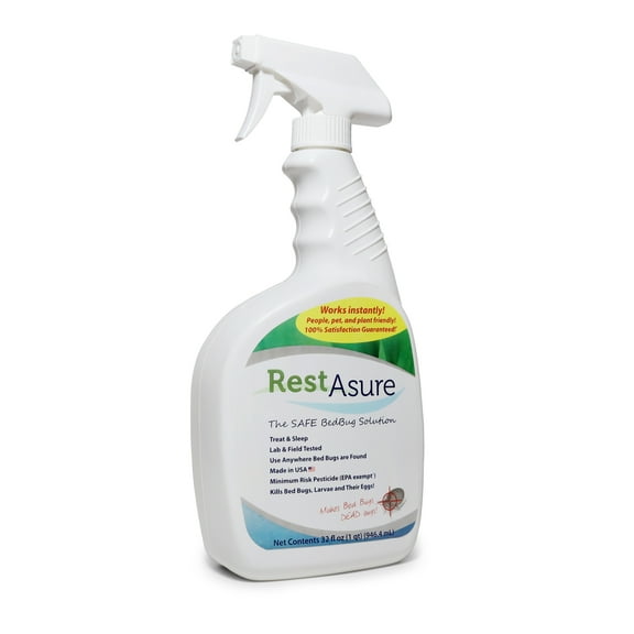 RestAsure: The SAFE Bed Bug Solution | Makes Bed Bugs...Dead Bugs 1 Quart