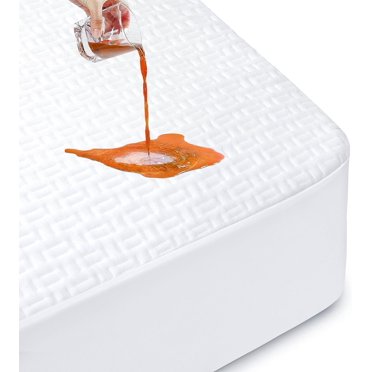RestGuard 100% Waterproof Mattress Protector, Breathable Cooling Bamboo 3D Air Fabric Mattress Cover, Soft Noiseless Bed Cover, Machine Washable, 8-21'' Deep Pocket (Queen)