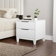 thumbnail image 1 of Skyline Decor Modern Double Drawer Nightstand, White, 1 of 5