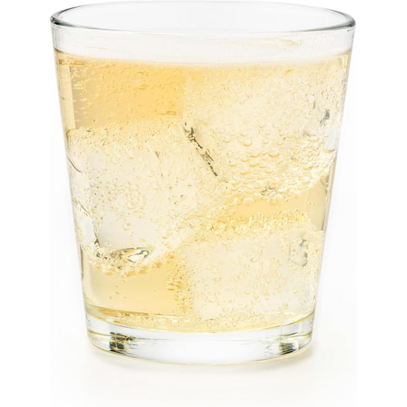 Restaurant Basics Stacking 9 oz Pint Glasses Set of 12, Heavy Duty Durable All-Purpose Glass Drinkware, Dishwasher Safe Clear Glasses for Bars and Homes