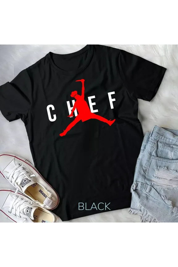 Restaurant Chef Jumping Chef Logo Unisex T-Shirt