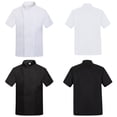 thumbnail image 1 of Restaurant Chef Uniform Men's Short Sleeve Chef Coat Professional Kitchen Cook Jacket Breathable Work Wear 2026 White L, 1 of 5