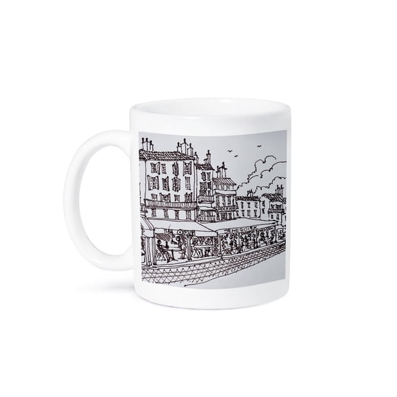 3drose, Restaurant Dining, Saint-tropez, French Riviera, France, 11oz Mug