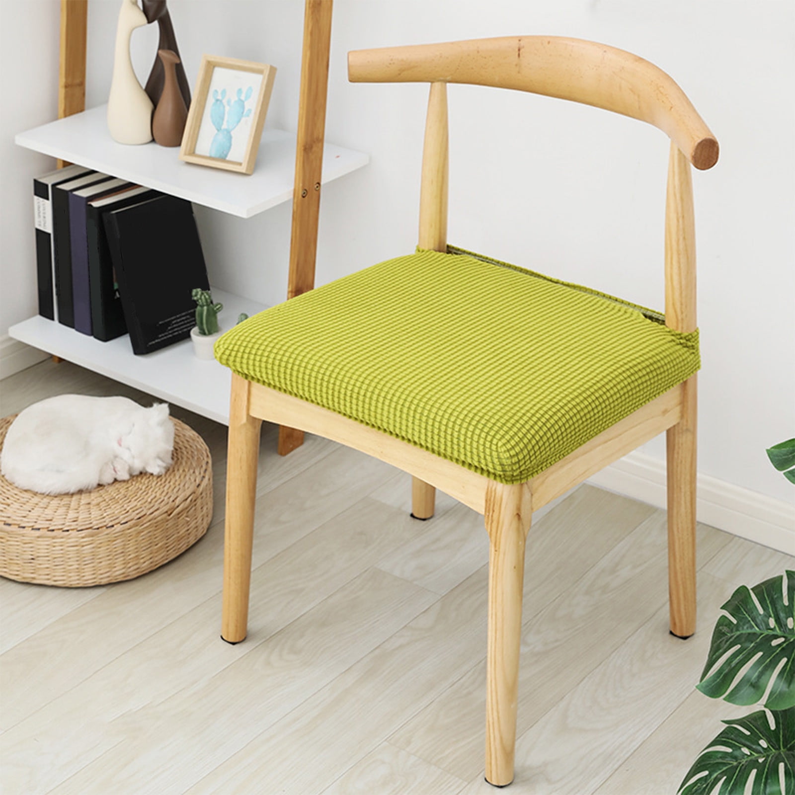 Restaurant Elastic Chair Cover, Velvet Dining Chair Seat Cover Chair