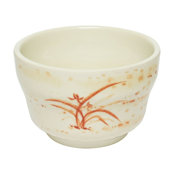 Restaurant Essentials Gold orchid melamine dinnerware collection 4 oz, 3 1/4" mug, comes in dozen