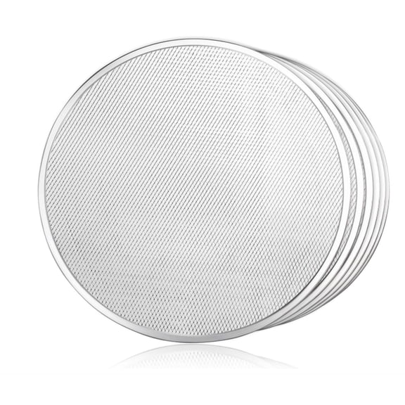 Restaurant-Grade Aluminum Pizza Baking Screen, Seamless, 20-Inch, Pack of 6