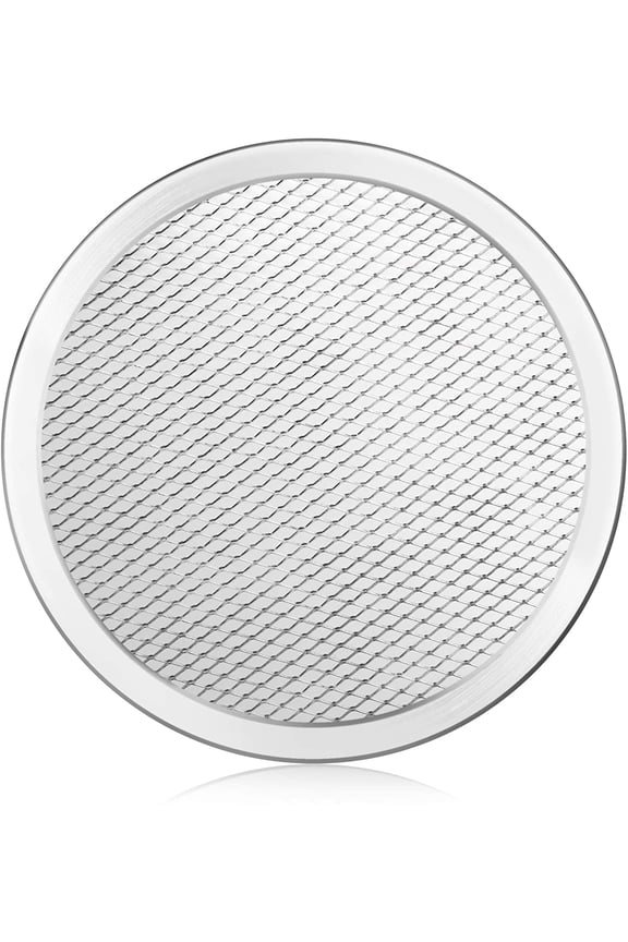 Restaurant-Grade Aluminum Pizza Baking Screen, Silver