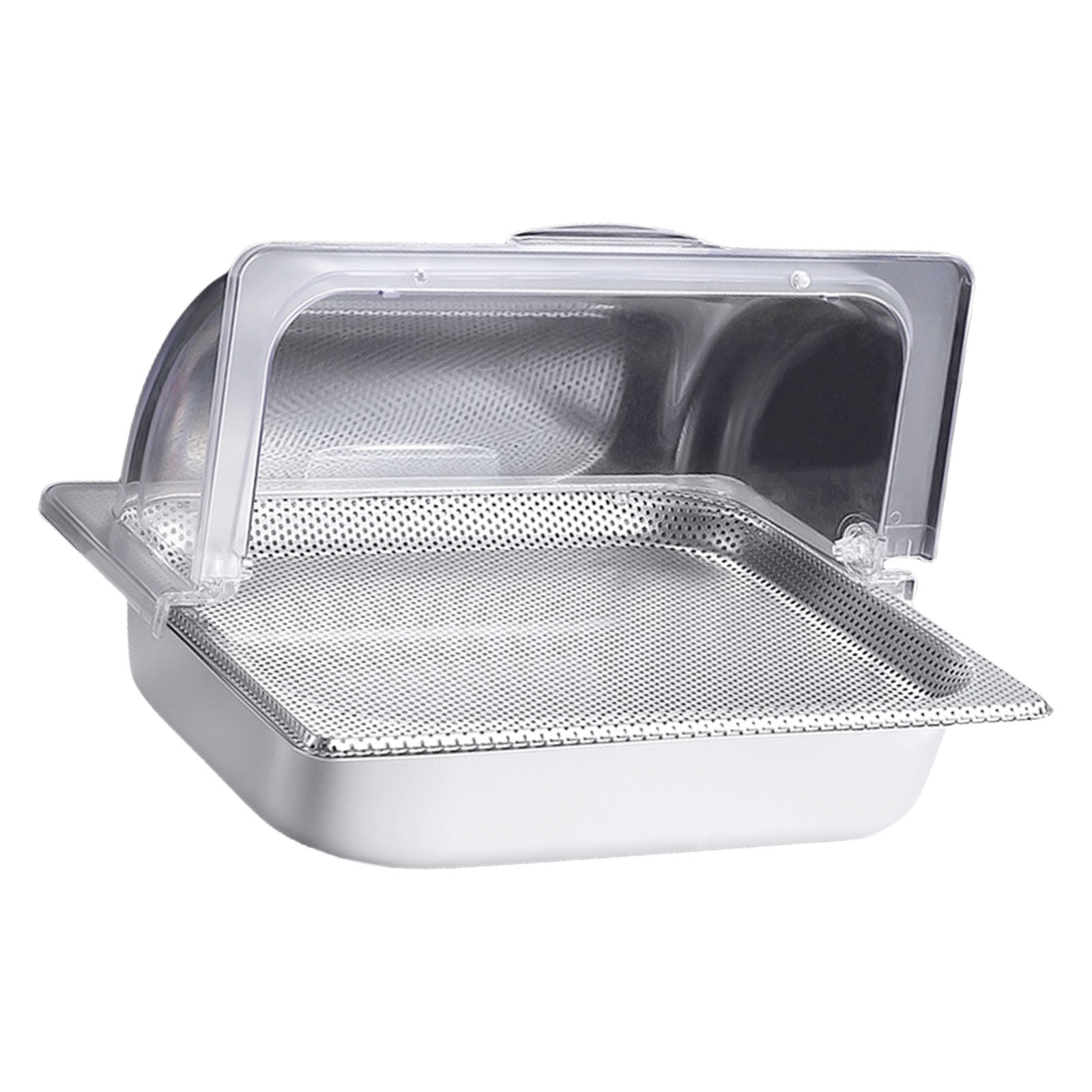 Restaurant Grade Stainless Steel Serving Container With Clear Covers ...