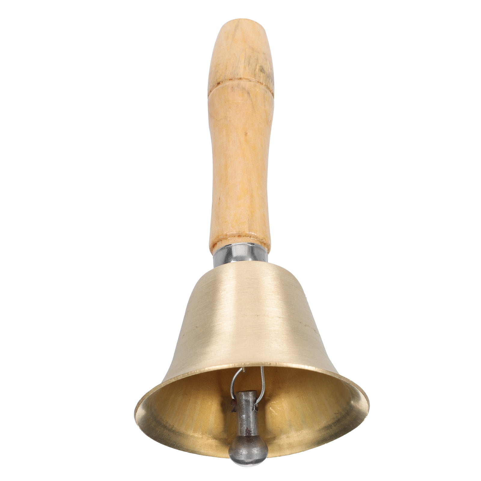 Restaurant Handheld Call Bell with Wooden Handle Mini Copper School