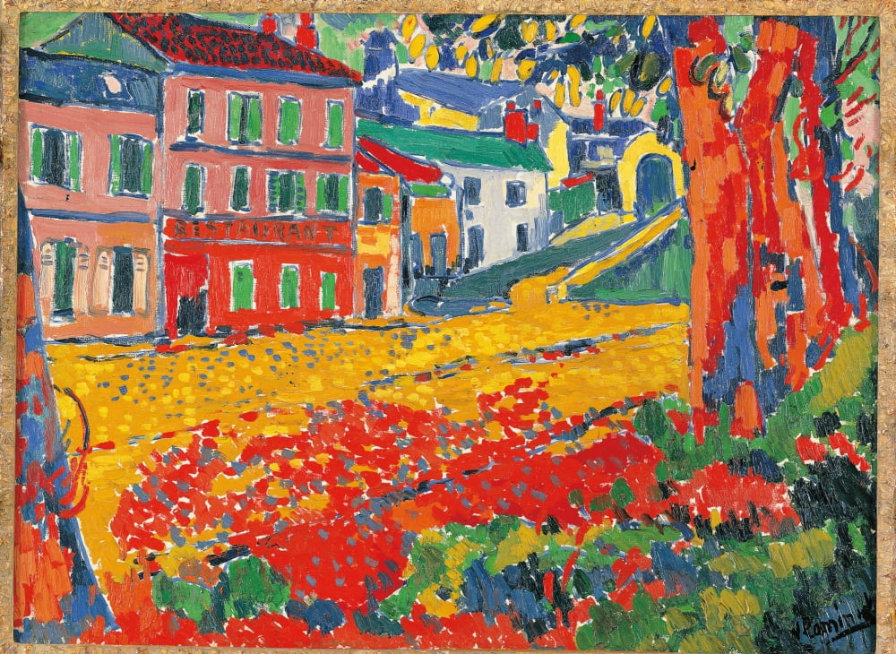 Restaurant La Machine At Bougival Canvas Art - (24 x 18)