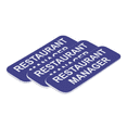 thumbnail image 1 of Restaurant Manager 1 x 3" Name Tag/Badge, Blue, (3 Pack), 1 of 3