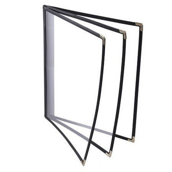 Restaurant Menu Cover Folder 6 View: Clear 30 Pcs 8-1/2"x11" (Various Colors)