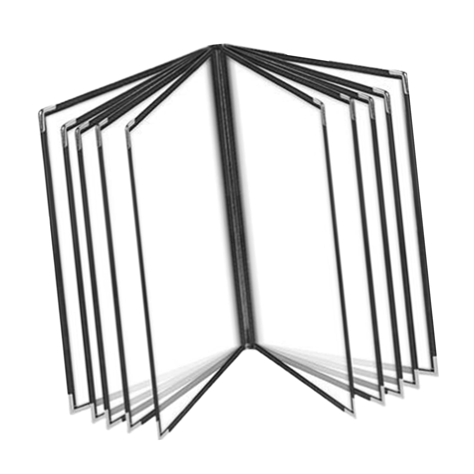 Restaurant Menu Cover, Menu Holder, Transparent Metal Corners Menu