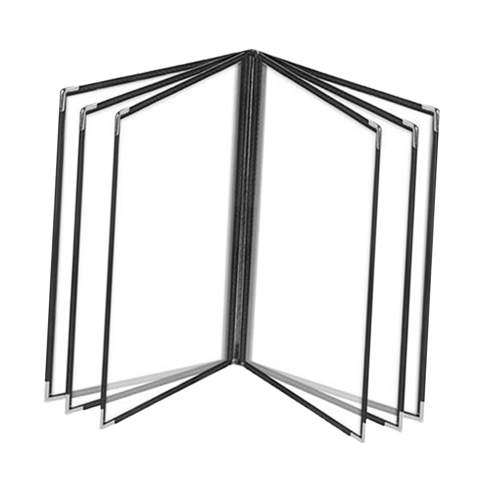 Restaurant Menu Cover, Menu Holder, Transparent Metal Corners Menu