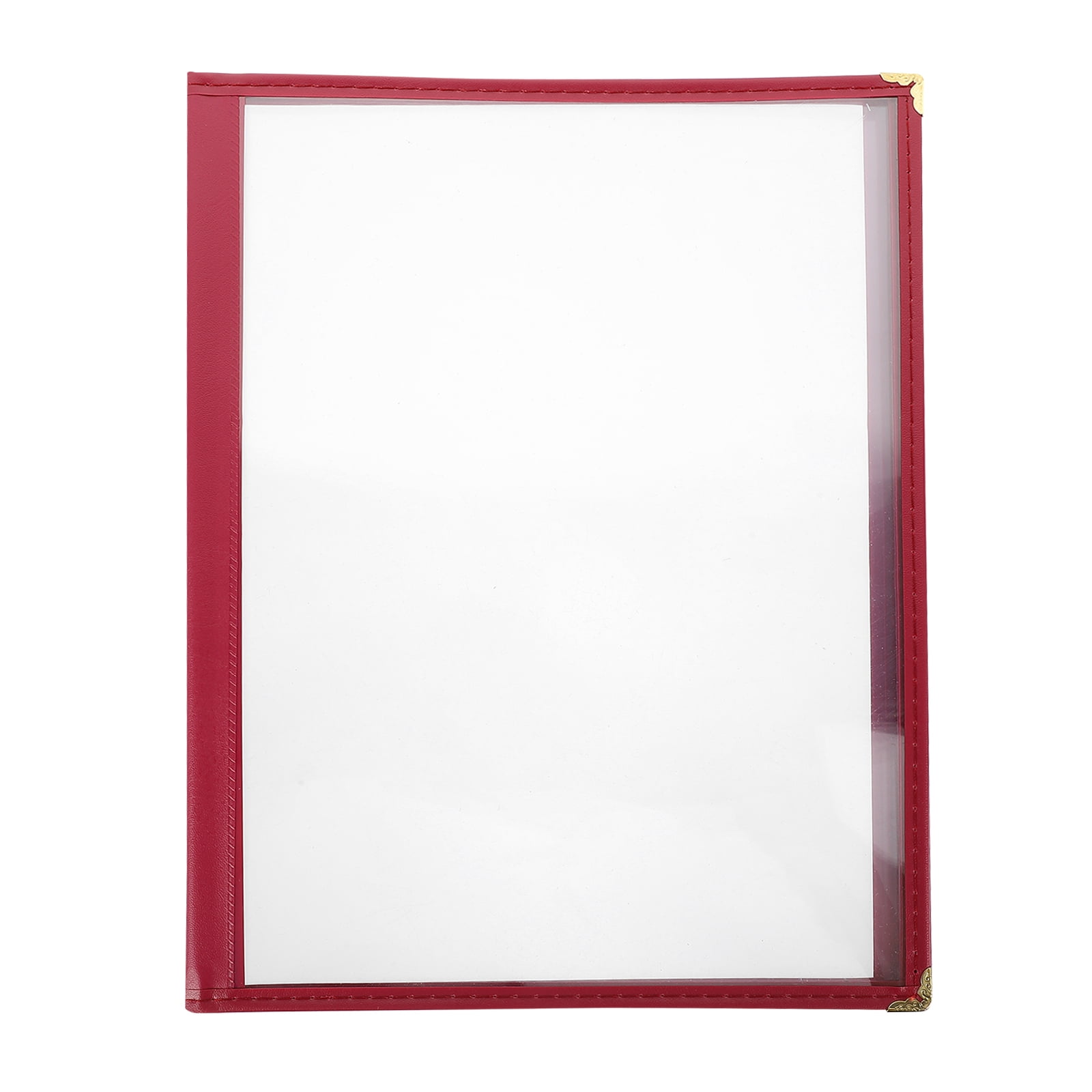 Restaurant Menu Cover Price List Paper Insert Transparent Cookbook