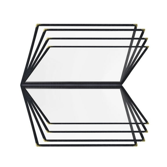 NIAIZEK PVC Menu Cover with Leatherette Edges and Protectors for Restaurant and Cafe Use