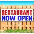 thumbnail image 1 of Restaurant Now Open 13 oz Vinyl Banner With Metal Grommets, 1 of 4
