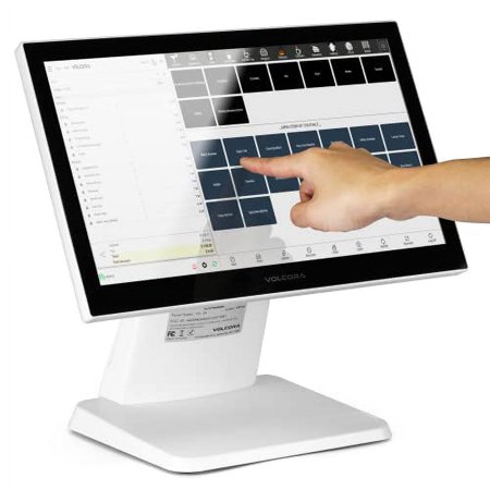 Restaurant POS System for Small Business Terminal Bundle, Point of Sale Cash Register with Android 11 OS, 15.6” Touch Screen, White [Hardware & Software, US Only]