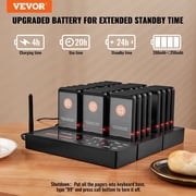 Restaurant Pager System,Wireless 400m Long Range Lineup Waiting Queue Signal,Guest Customer Calling Beepers with Vibration&Flashing,24 Buzzers for Food Truck,Church,Nursery,Hospital