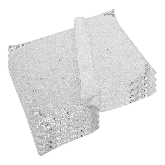 Restaurant Placemats Cup Coasters Table Kitchen Countertop Reusable Sequin Embroidery