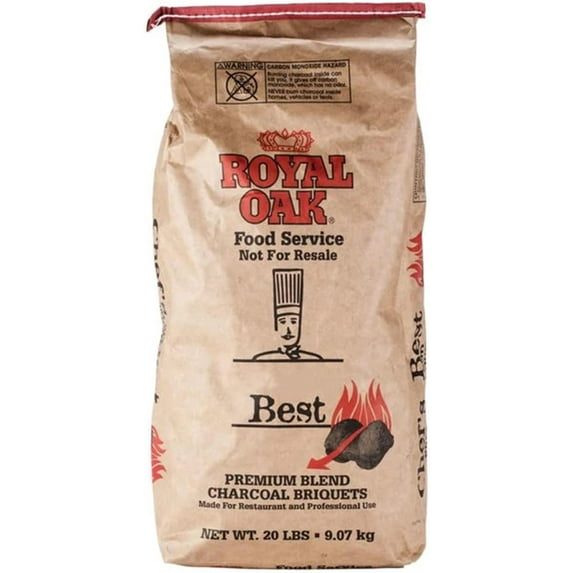 Restaurant Style Charcoal Briquettes - Burns Hotter, Longer & Cleaner, Made from Hardwood, Lights Easily, Specifically for Grilling Restaurants and Professional Use, 20 lb. Bag