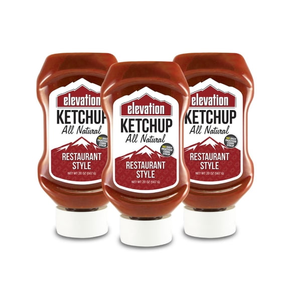 Restaurant Style Elevation Gourmet All-Natural Ketchup- 3 Pack