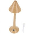 thumbnail image 1 of Restaurant Table Lamp Bedroom Night Light Dimming Touch Imitation Wood Grain LED Night Light (Yellow Stripe Color), 1 of 5