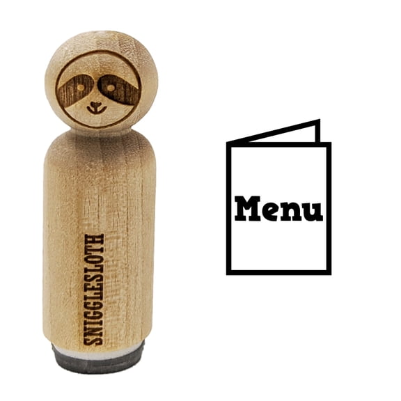 Restaurant Takeout Menu Food Rubber Stamp for Scrapbooking Crafting Stamping - Mini 1/2 Inch